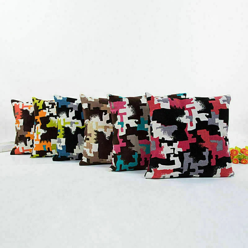 Decor Cushion Waist Cover Sofa Geometric Case Patterns Home Pillow