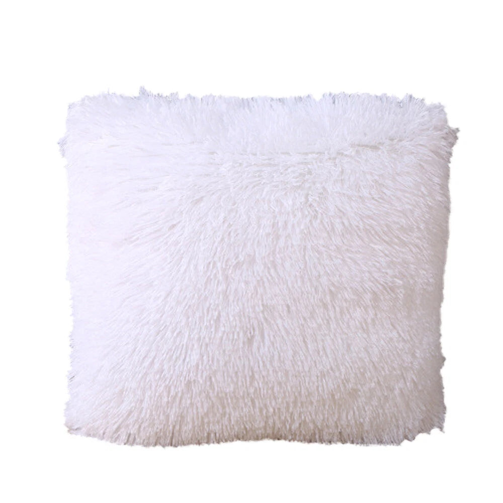 Soft Velvet Solid Cushion Cover Home Office Bed Sofa Car Throw Pillow Case 17’’