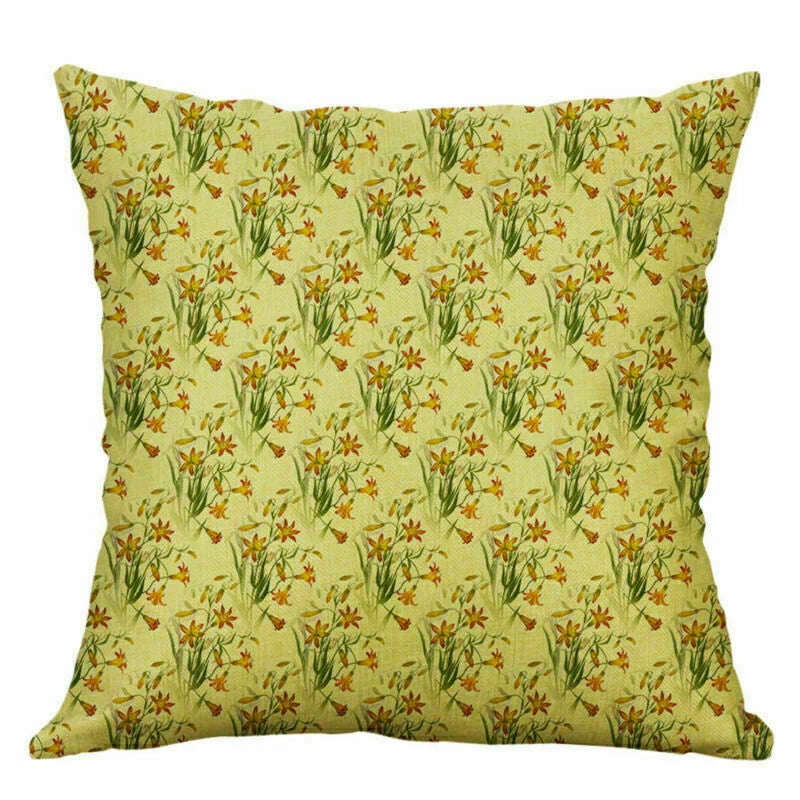 Decor case sofa pillow cover Floral cushion waist Home 18'' Retro