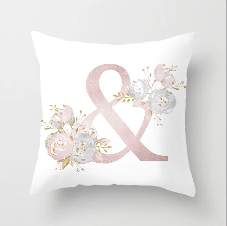 New UK LETTER POLYESTER CUSHION COVER PILLOW CASE WAIST THROW HOME SOFA DECOR