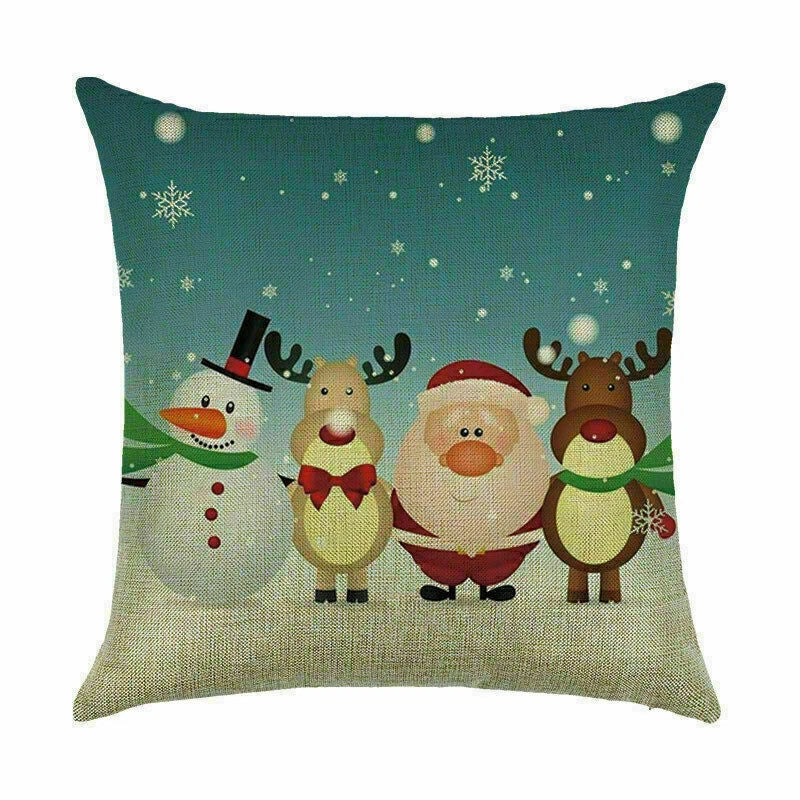 Pillow Christmas Case Sofa Car Throw Home Cover Cushion Decor Santa