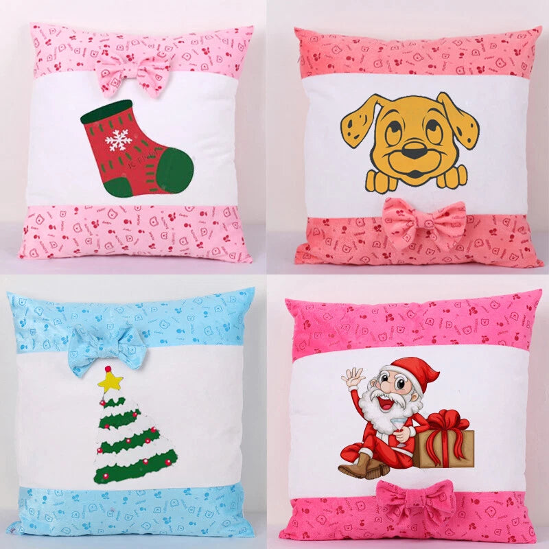 10Pcs Heart Shape Sublimation Blank Pillow Case Home Sofa Car Decor DIY Printed