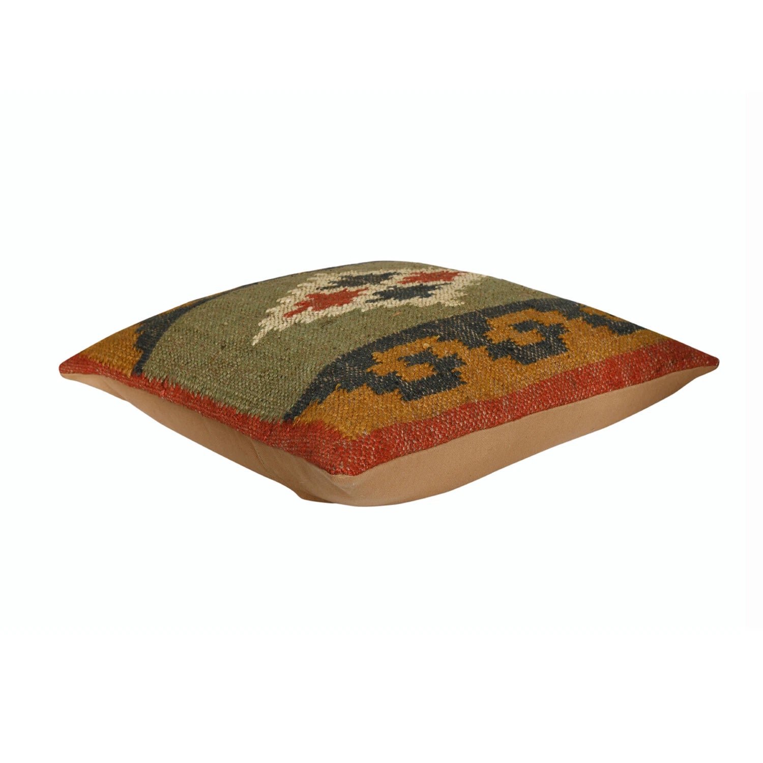 Hallway Docor Sofa Sham Pillowcase Indian Kilim Cushion Cover 2 Pc Wool jute 18"