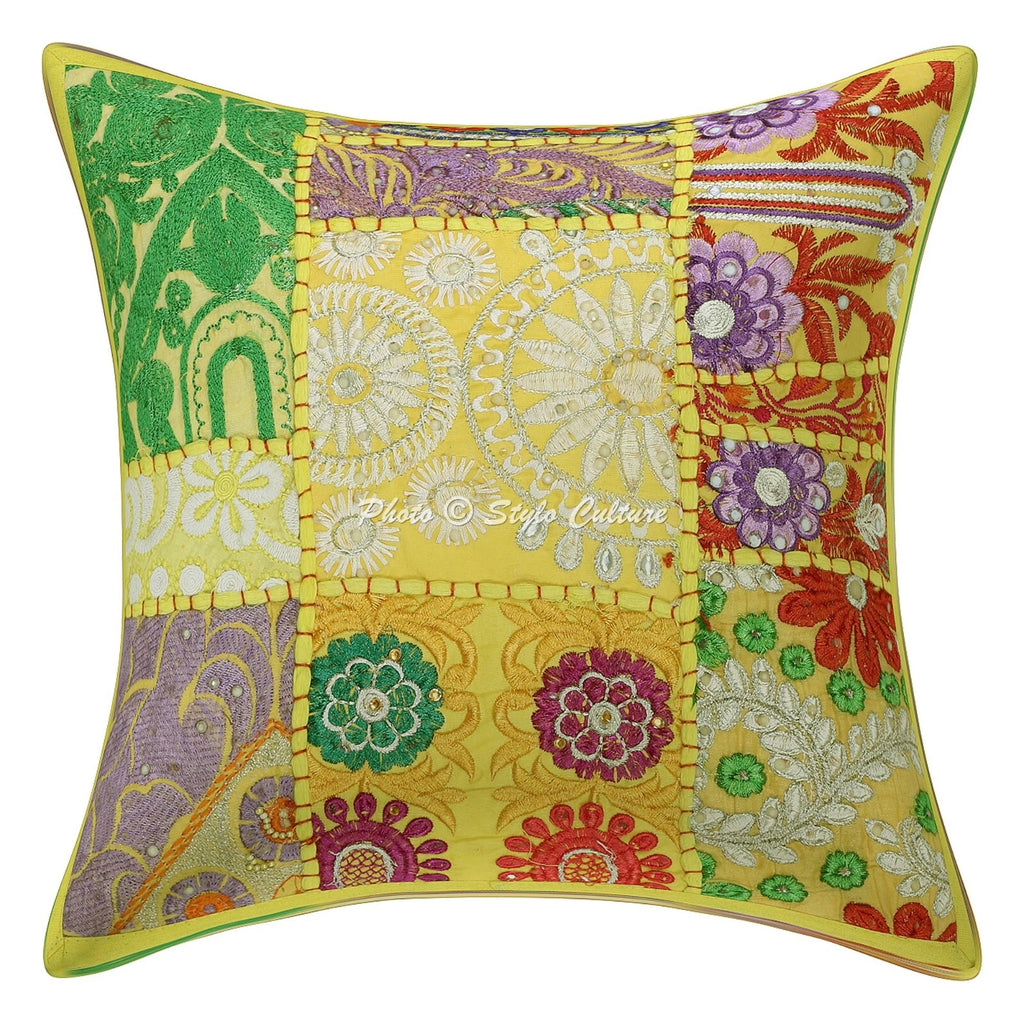 Cushion Cover Traditional Art Yoga Home Decor Sofa Pillow Cover Case 12 x 12 in