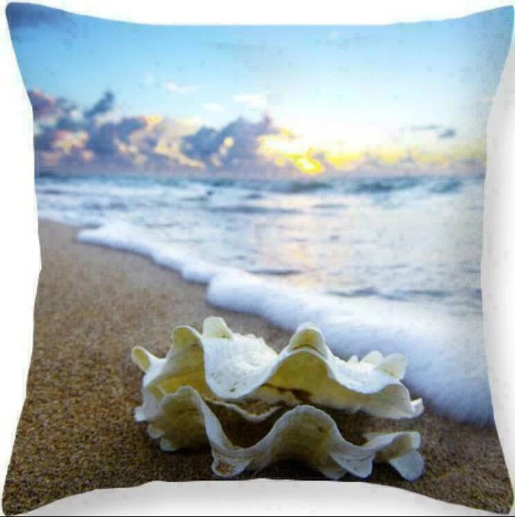 Decor Cushion Seaside Sofa Cover Cover Scenery Beautiful Pillow Pillow Home Case
