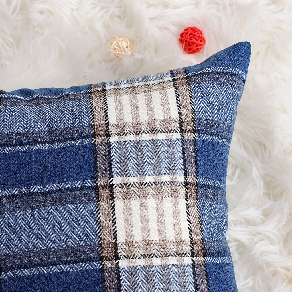 2PCS Buffalo Check Plaid Throw Pillow Case Sofa Waist Cushion Cover Home Bedding