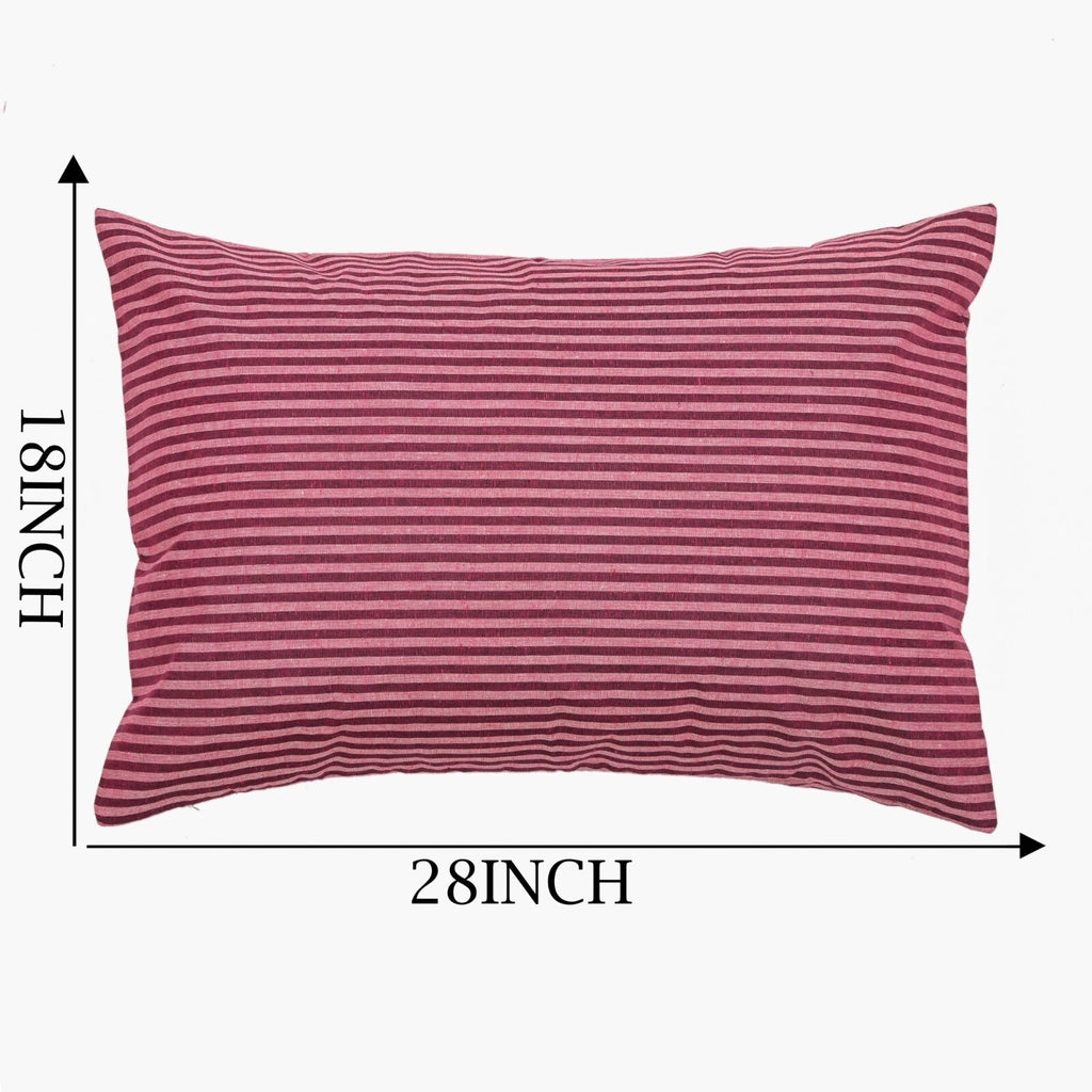Cotton Pillow Case Cover Home Sofa Bad Decor Striped Throw Cushion Cover-18x28