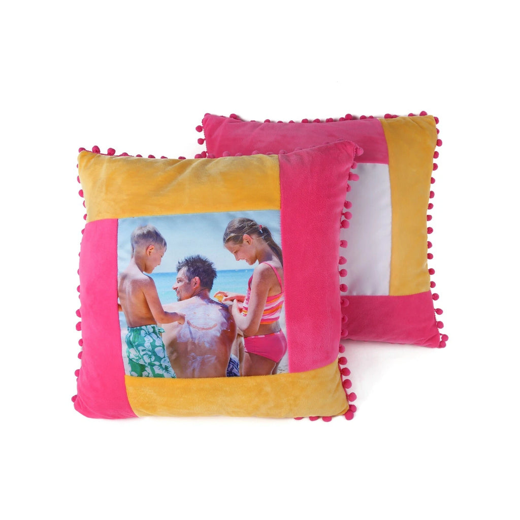 10pcs Sublimation Blank Pillowcase Multicolor Plush Sofa Cushion Cover with Ball
