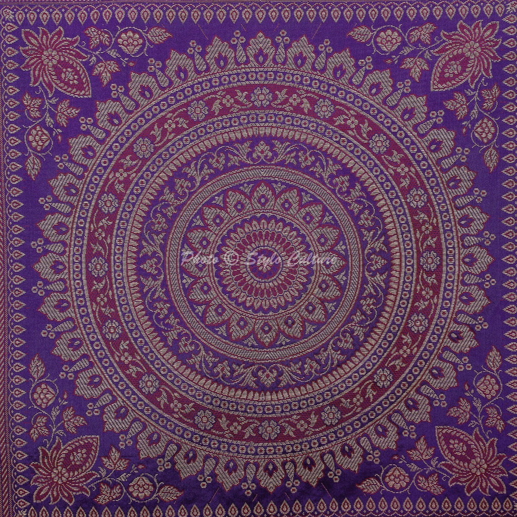 Home Decor 16 x 16 in Cushion Cover Brocade Jacquard Bohemian Pillow Case