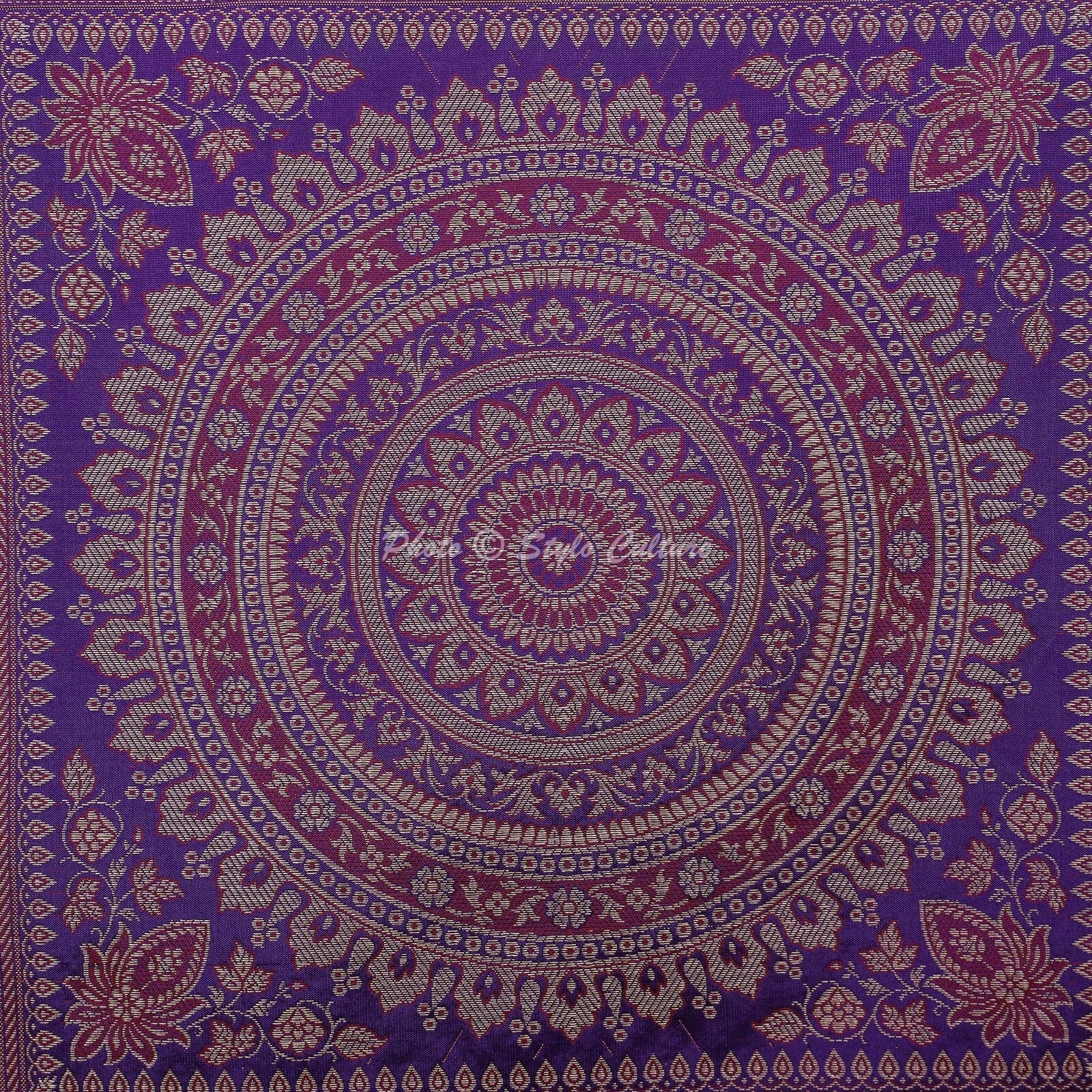 Home Decor 16 x 16 in Cushion Cover Brocade Jacquard Bohemian Pillow Case
