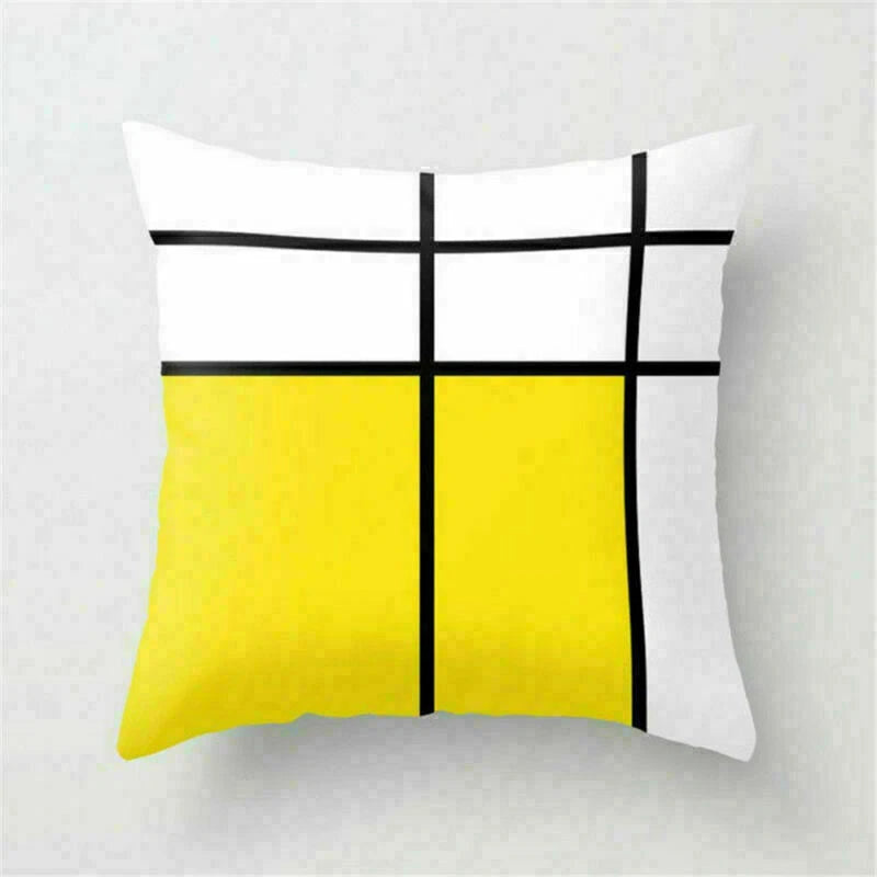 Yellow Pillow Case Sofa Car Cover Cushion Decor Waist Throw Home