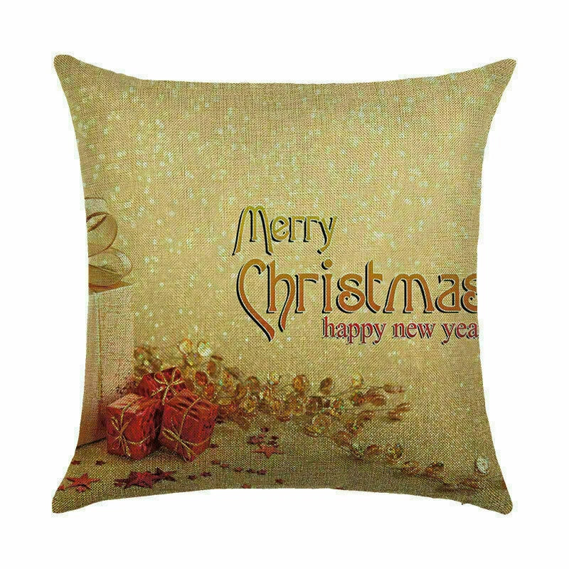 Pillow Christmas Case Sofa Car Throw Home Cover Cushion Decor Santa