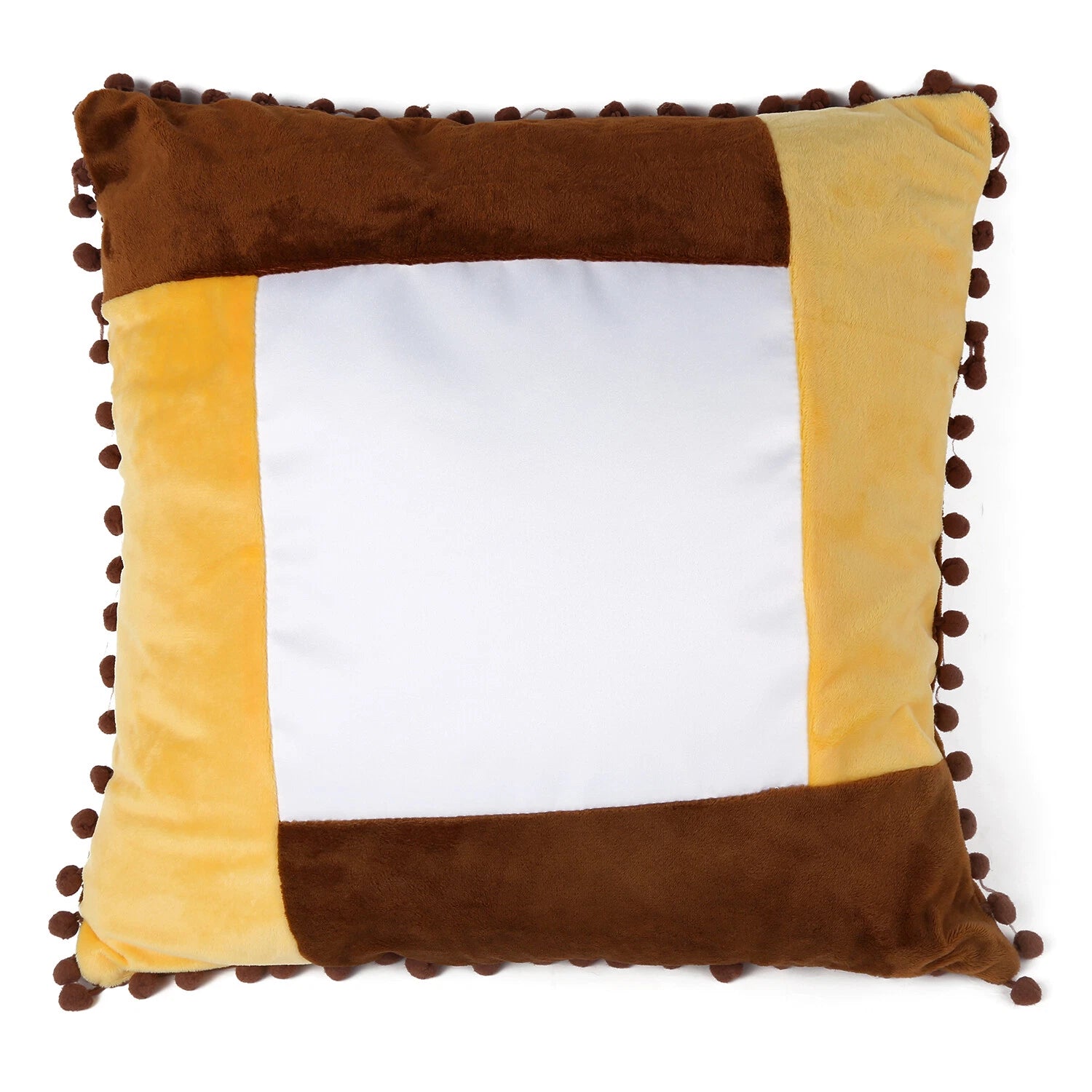 10pcs Sublimation Blank Pillowcase Multicolor Plush Sofa Cushion Cover with Ball