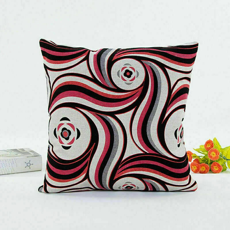 Decor Cushion Waist Cover Sofa Geometric Case Patterns Home Pillow