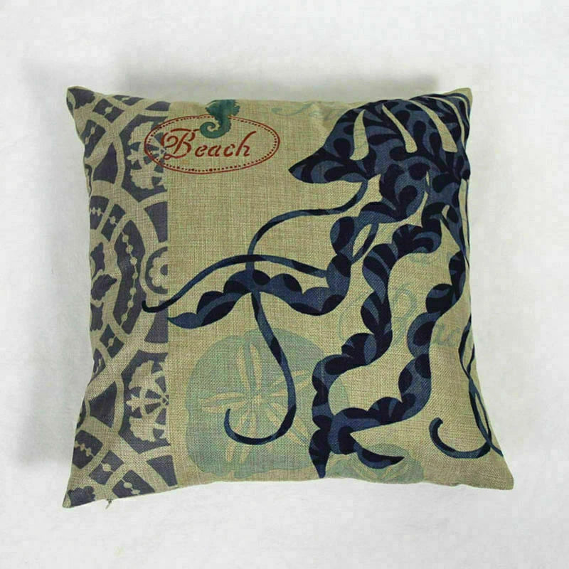 Covers Cushion pillowcases Sofa Animal Ocean Cotton Sea Beach pillow Style