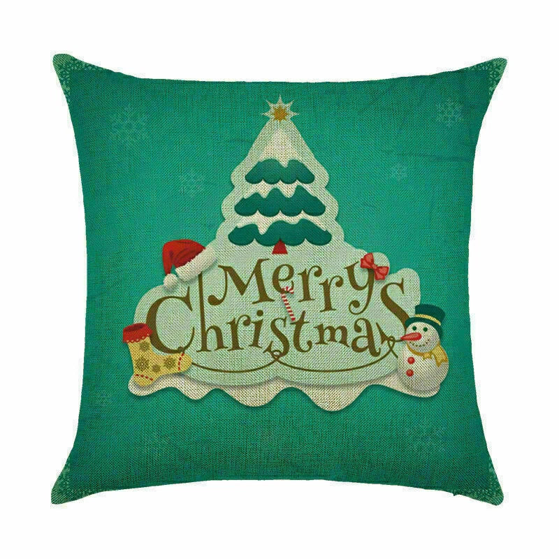 Pillow Christmas Case Sofa Car Throw Home Cover Cushion Decor Santa