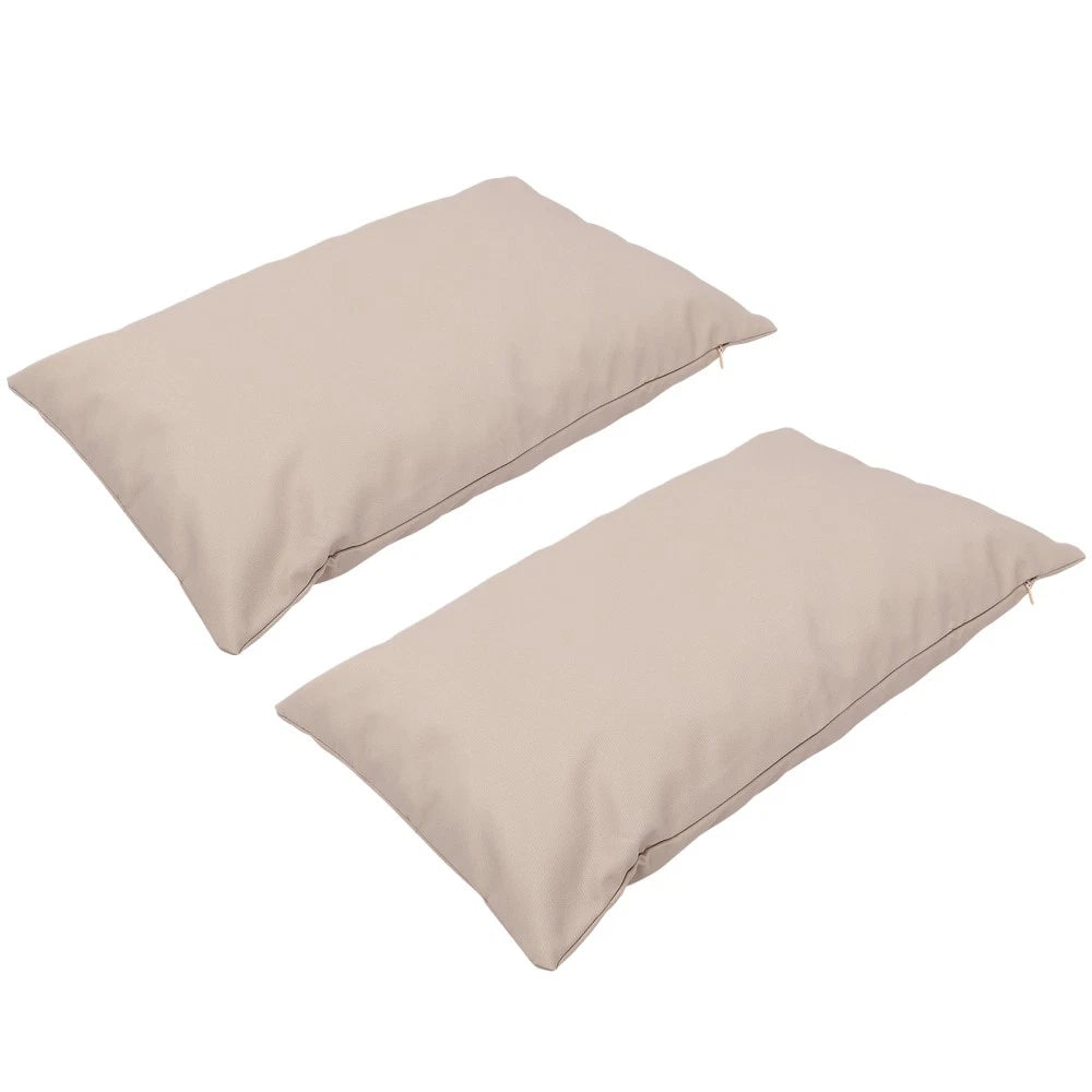 2 Pcs Waterproof Throw Pillowcase Sofa Cushion Covers Outdoor Car