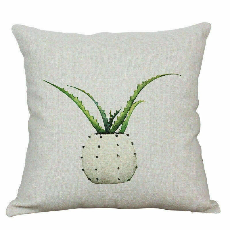 Home Pillow Decoration Sofa Case Waist Cushion Pattern Cover Leaf