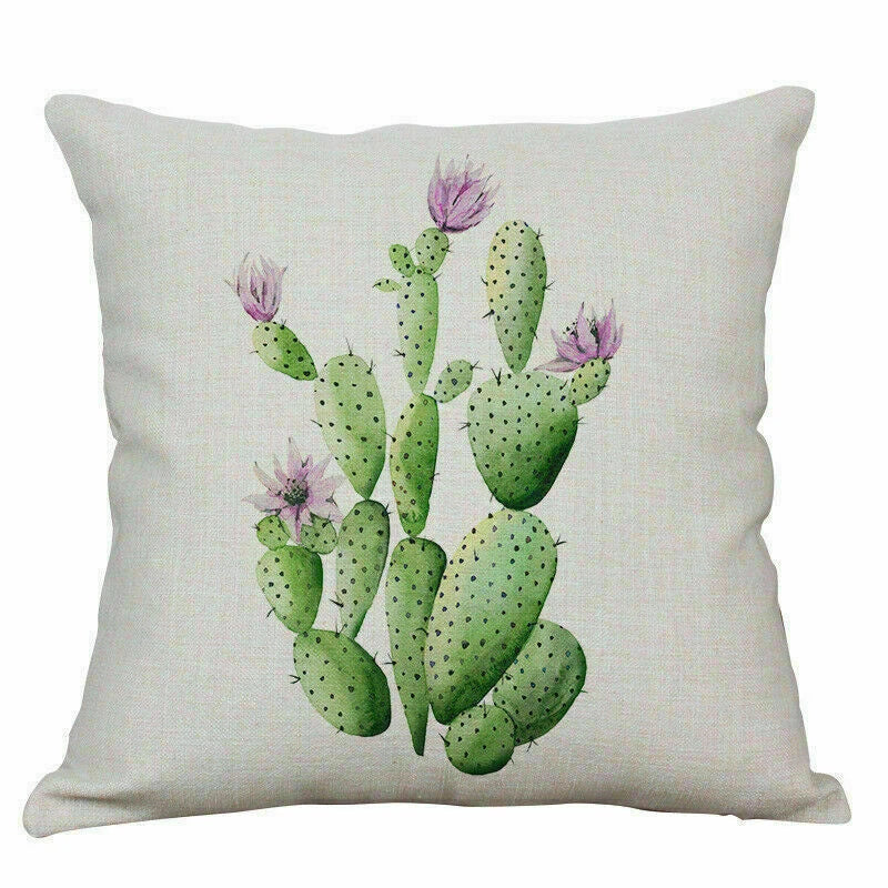 Home Pillow Decoration Sofa Case Waist Cushion Pattern Cover Leaf