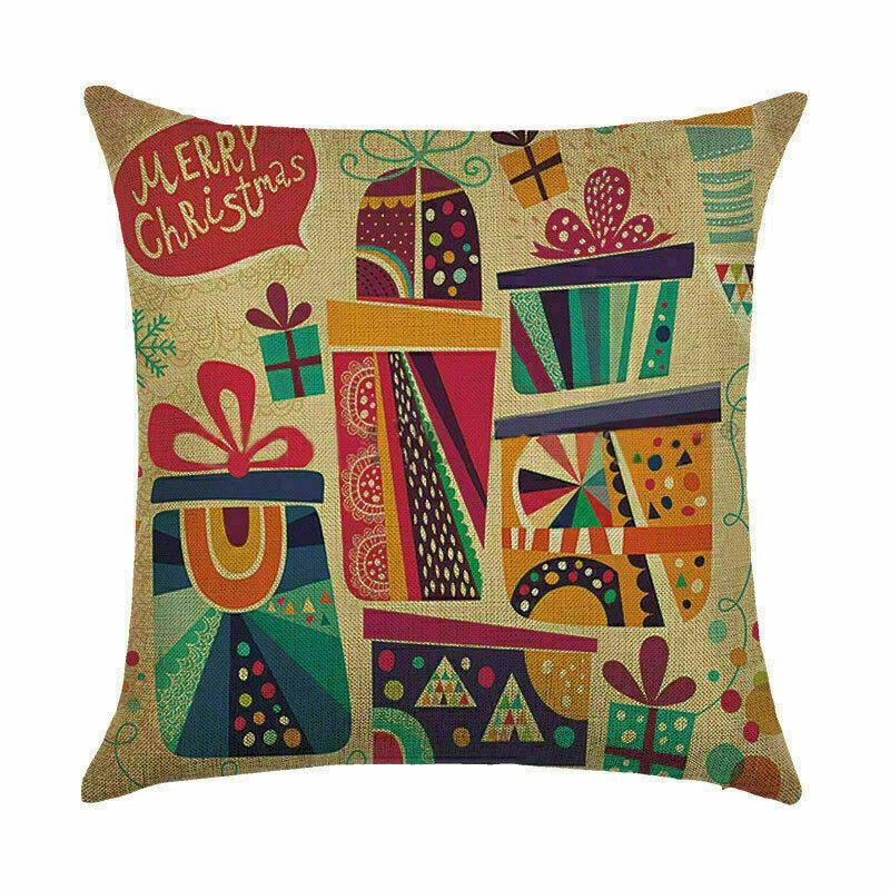 Pillow Christmas Case Sofa Car Throw Home Cover Cushion Decor Santa
