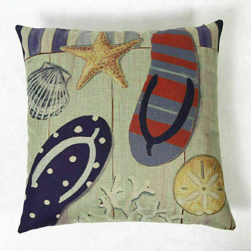 Covers Cushion pillowcases Sofa Animal Ocean Cotton Sea Beach pillow Style
