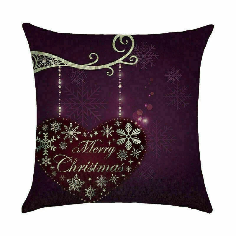 Pillow Christmas Case Sofa Car Throw Home Cover Cushion Decor Santa