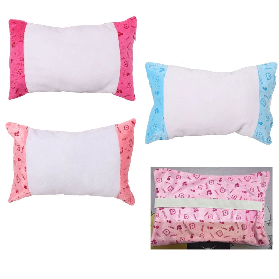 20Pcs Sublimation Blank Pillow Case Cartoon Neck Waist Cushion Cover Sofa Decor