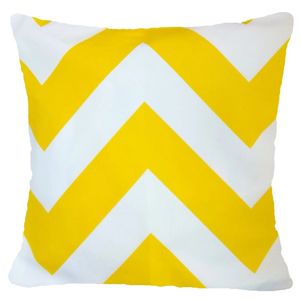 Yellow Throw PILLOW COVER 2-Sided Gray White Decorative Sofa Cushion Case 18x18"