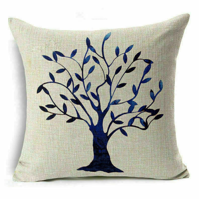 Throw Pillow Fashion Flower Tree  Case Sofa Home Cover Cushion Decor