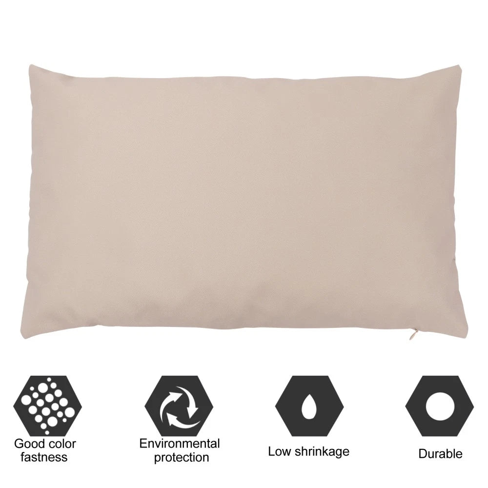 2 Pcs Waterproof Throw Pillowcase Protectors Cushions Cover Sofa Car