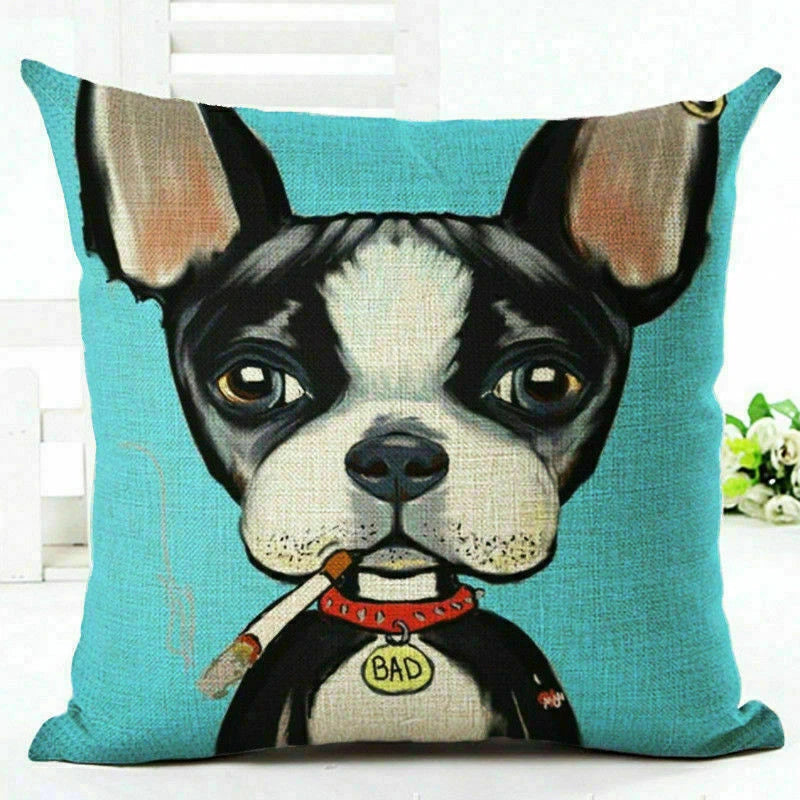 Square Throw Cushion Home Pillow Lovely Dogs Sofa Cover Decor