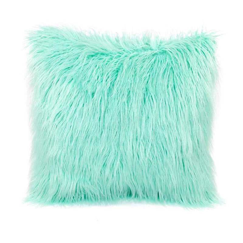 Soft  Faux Fur Fluffy Pillow Case Plush Cushion Cover Throw Sofa Bed Home Decor