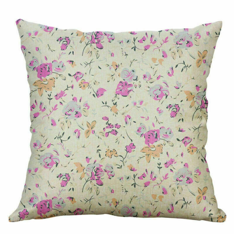 Decor case sofa pillow cover Floral cushion waist Home 18'' Retro