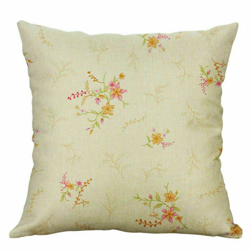 Decor case sofa pillow cover Floral cushion waist Home 18'' Retro
