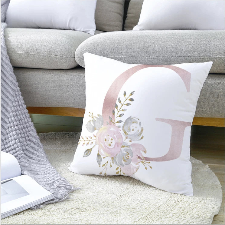New UK LETTER POLYESTER CUSHION COVER PILLOW CASE WAIST THROW HOME SOFA DECOR