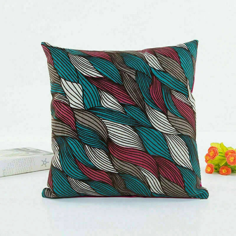 Decor Cushion Waist Cover Sofa Geometric Case Patterns Home Pillow