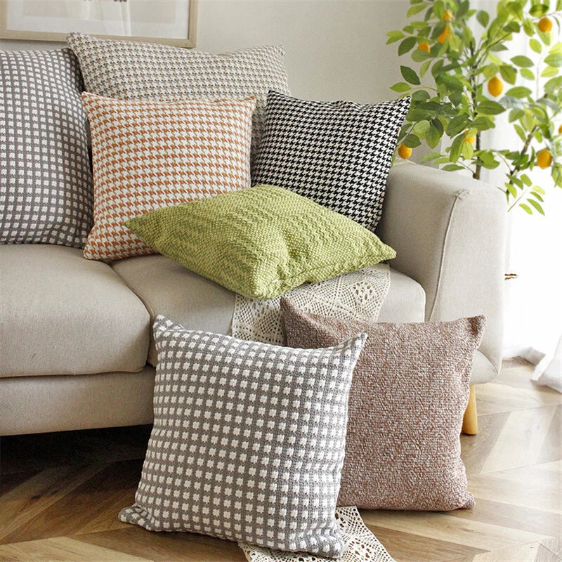 18"x18" Cotton Fabric Throw Pillow Covers Sofa Bed Cushion Cover Case Decorative