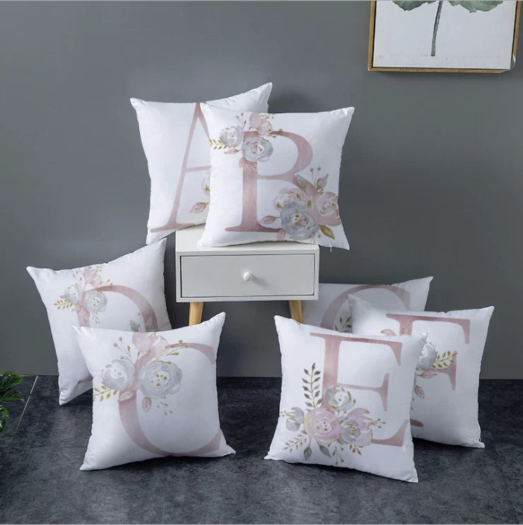 New UK LETTER POLYESTER CUSHION COVER PILLOW CASE WAIST THROW HOME SOFA DECOR