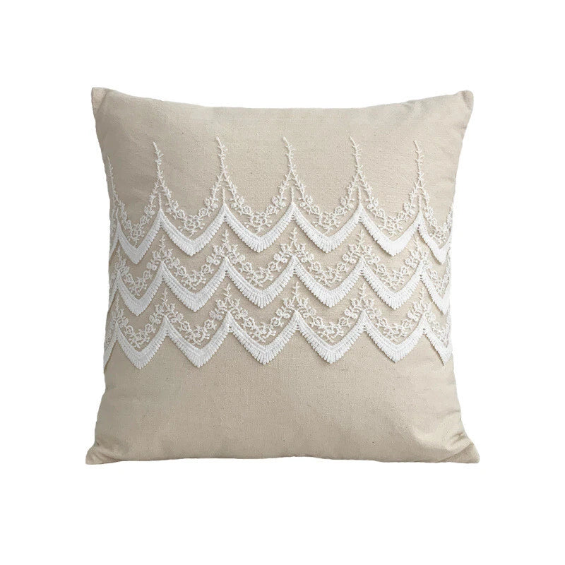 18 x 18 in Embrodiery Lace Throw Pillow Covers Case Sofa Bed Cushion Cover Decor