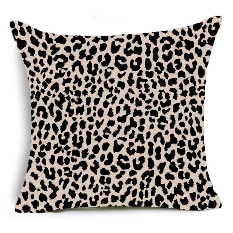 Zebra Pillow Square Fashion Cases Print Leopard Covers Animal Sofa Cushion Bed