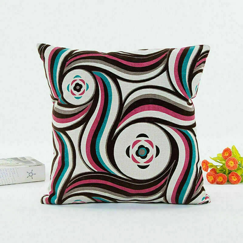 Decor Cushion Waist Cover Sofa Geometric Case Patterns Home Pillow
