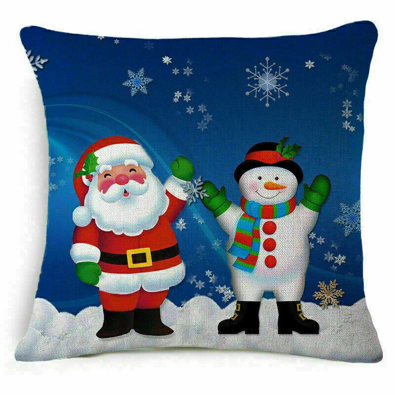 Pillow Christmas Case Sofa Car Throw Home Cover Cushion Decor Santa