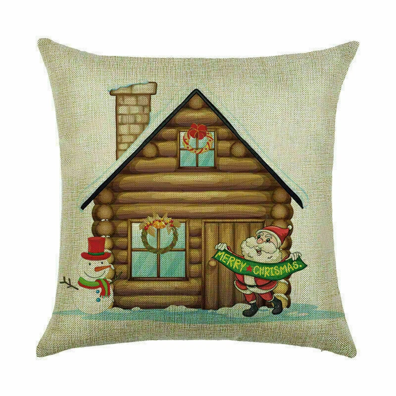 Pillow Christmas Case Sofa Car Throw Home Cover Cushion Decor Santa