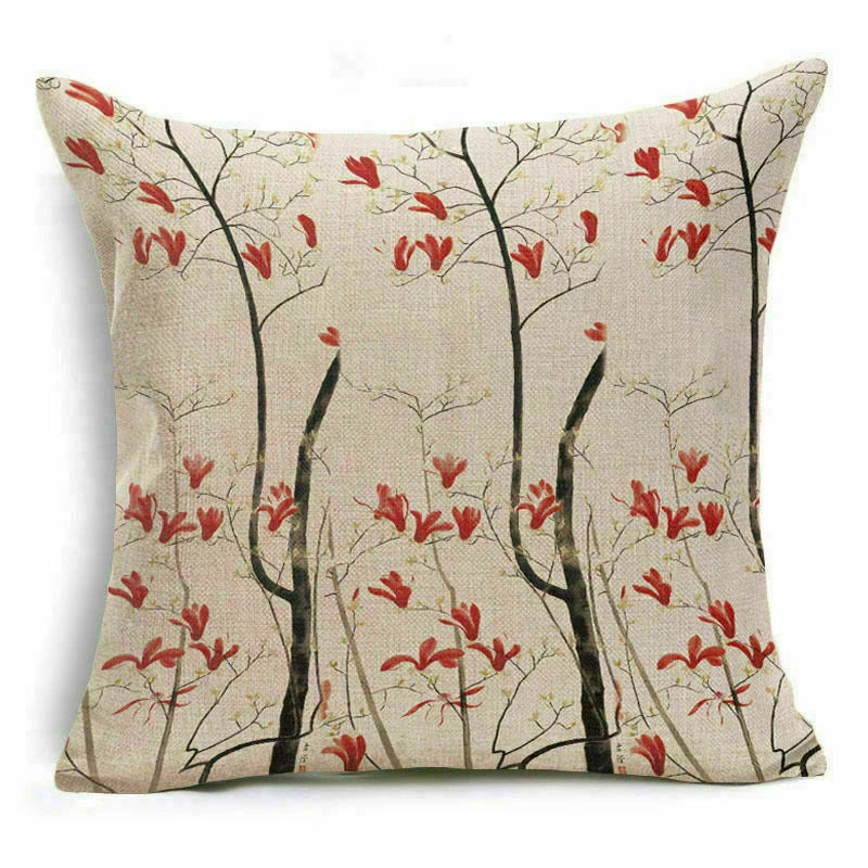 Throw Pillow Fashion Flower Tree  Case Sofa Home Cover Cushion Decor