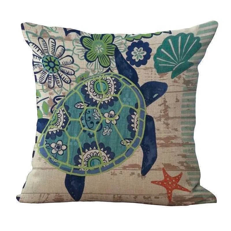 Covers Cushion pillowcases Sofa Animal Ocean Cotton Sea Beach pillow Style