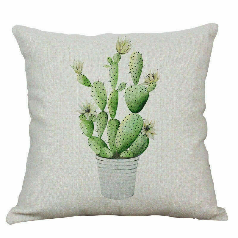 Home Pillow Decoration Sofa Case Waist Cushion Pattern Cover Leaf