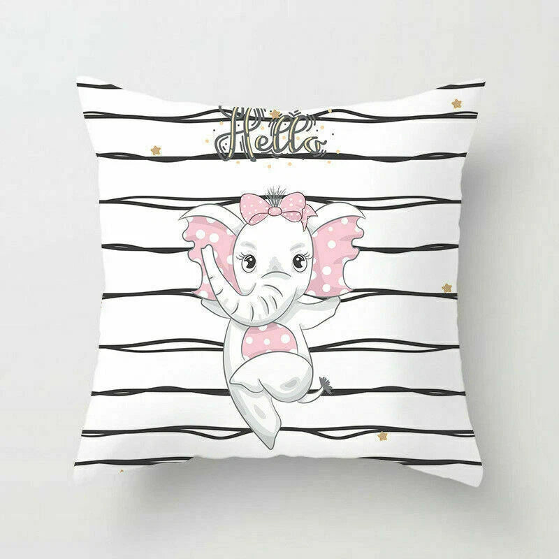 Animal Print Pillow Case Cover Polyester Sofa Waist Home Cover Cushion Decor 18"