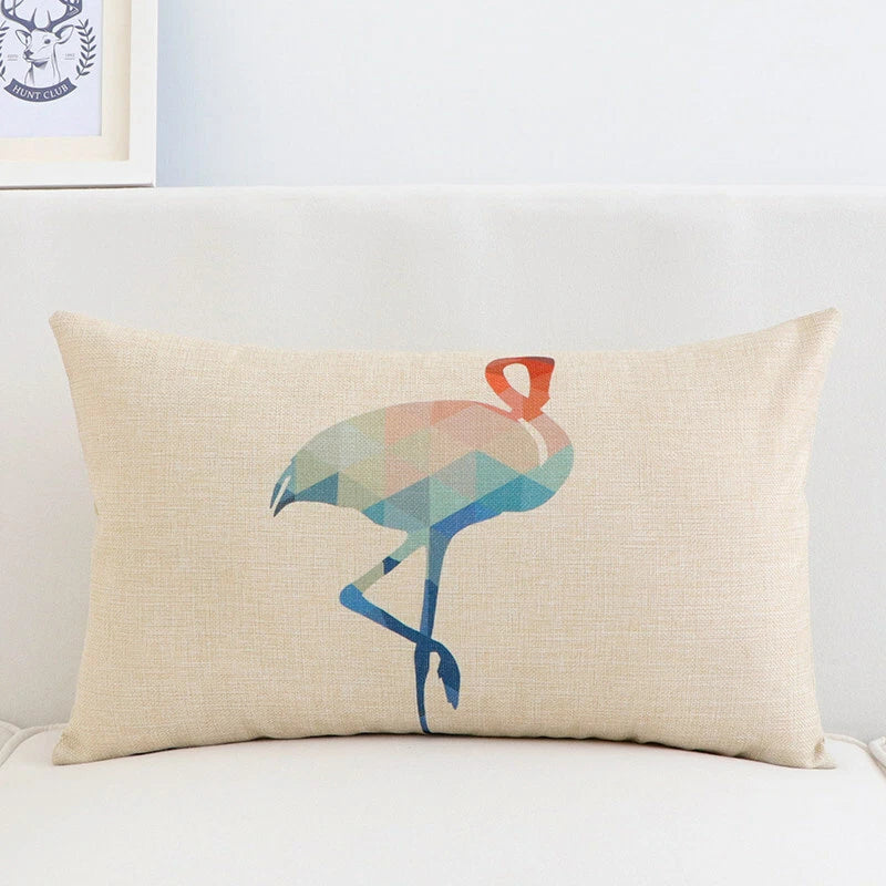 10Pcs DIY Sublimation Blank Linen Pillow Case Home Sofa Car Waist Cushion Cover