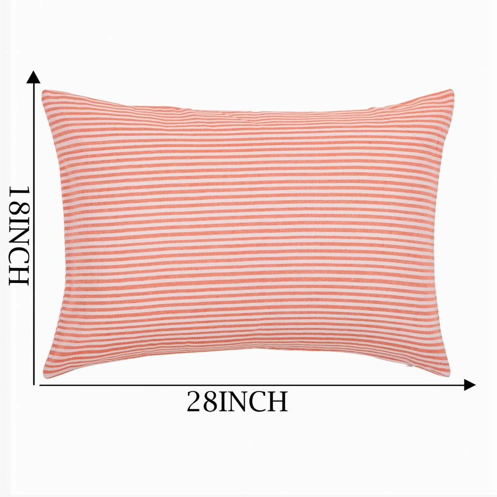 Cotton Cushion Covers Striped Throw Pillow Cover Case Sofa Bad Home Decor-18x28