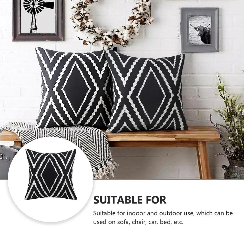 Geometric Pillow Cover Simple Sofa Cushion Pillowcase Geometry Printed Texture